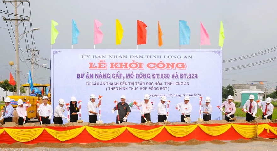 Long An khởi công nâng cấp, mở rộng Đường tỉnh 830 và Đường tỉnh 824