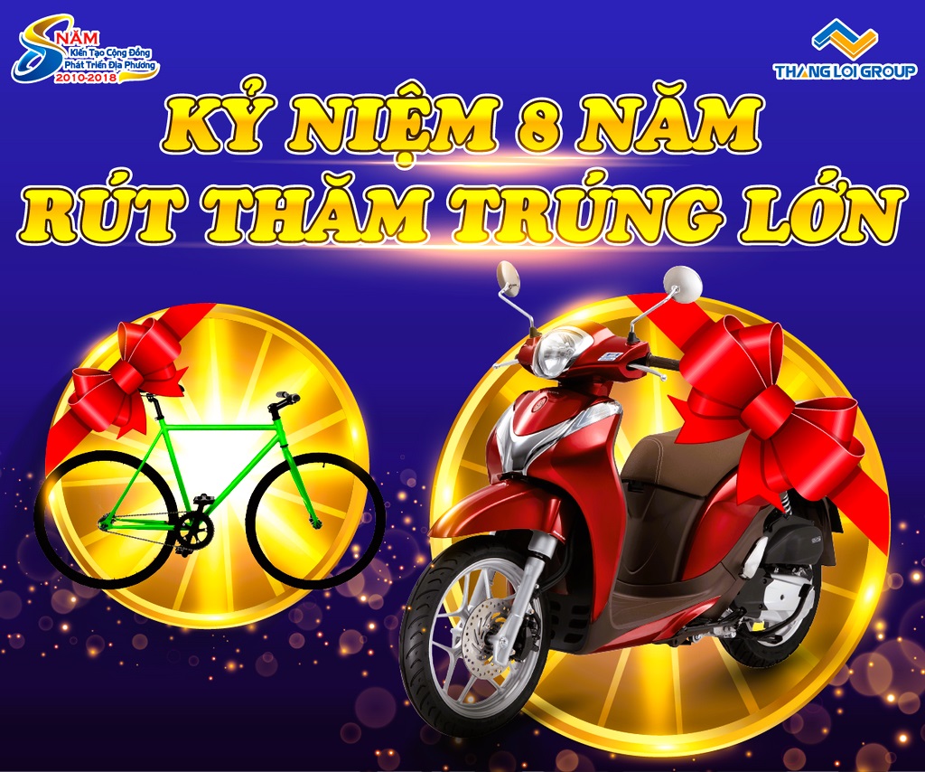 KỶ NIỆM 8 NĂM, RÚT THĂM TRÚNG LỚN